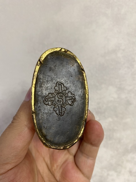 古玩銅器銅鎏金財神像真品鑒賞圖