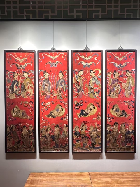古玩雜項刺繡真品鑒賞圖