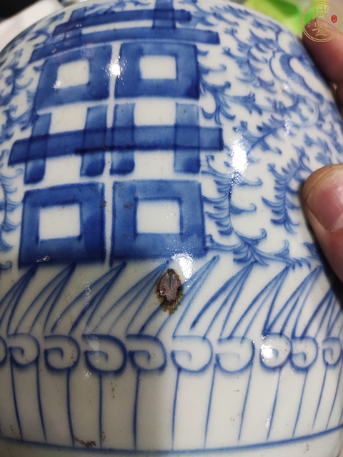 古玩陶瓷清中期青花淡描花卉六喜撇口瓶拍賣,當前價格5000元