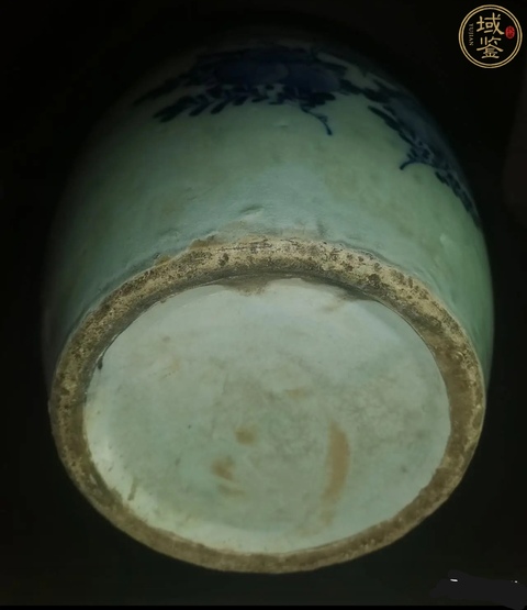 古玩陶瓷清晚期豆青博古花卉大瓶拍賣，當前價格1188元