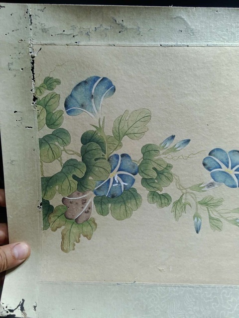 古玩字畫梅蘭芳款花卉真品鑒賞圖