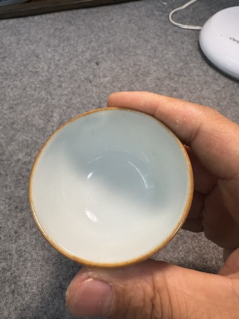 古玩陶瓷清中期青花杯真品鑒賞圖