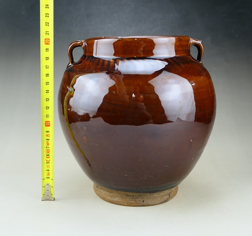 古玩陶瓷紅耀州雙系罐真品鑒賞圖