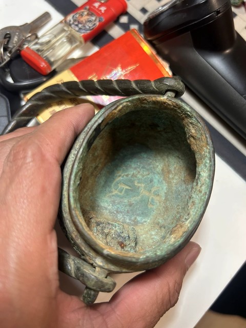 古玩銅器提梁壺真品鑒賞圖