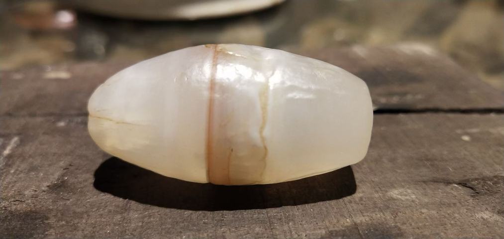 古玩玉器瑪瑙無孔珠真品鑒賞圖