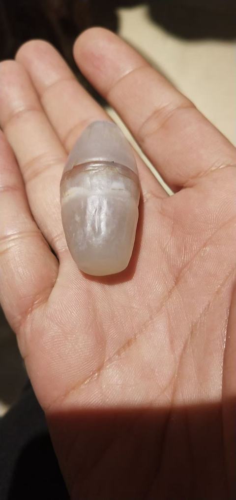 古玩玉器瑪瑙無孔珠真品鑒賞圖