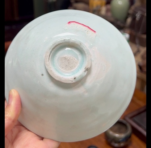 古玩陶瓷宋代·影青釉印蓮花紋碗真品鑒賞圖