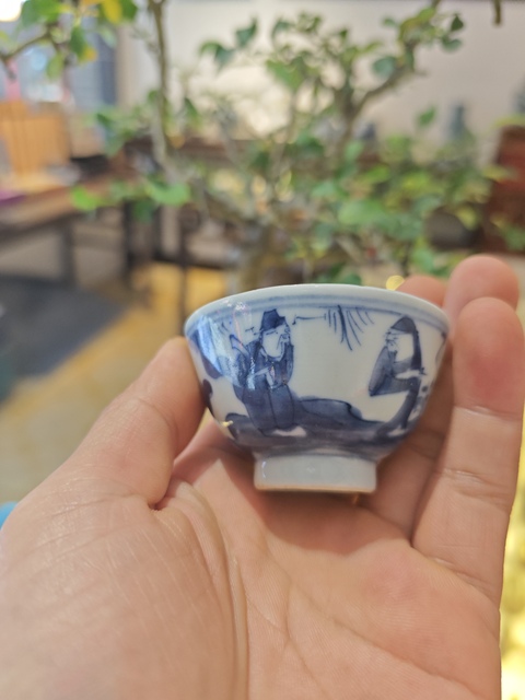 古玩陶瓷青花茶園真品鑒賞圖