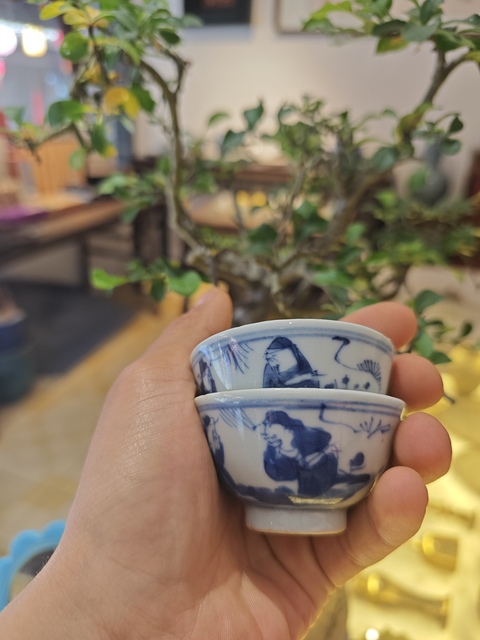 古玩陶瓷青花茶園真品鑒賞圖