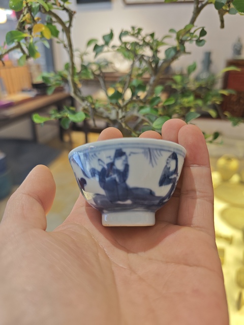 古玩陶瓷青花茶園真品鑒賞圖