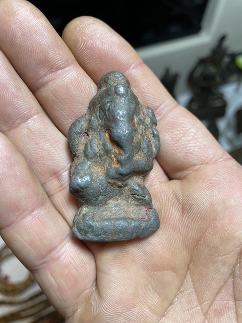 古玩銅器象鼻財神真品鑒賞圖