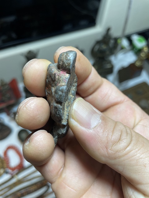 古玩銅器象鼻財神真品鑒賞圖