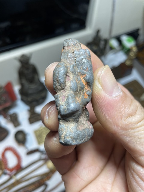 古玩銅器象鼻財神真品鑒賞圖