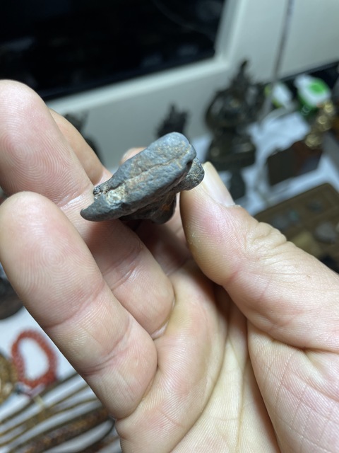 古玩銅器象鼻財神真品鑒賞圖