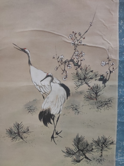 古玩字畫民國仙鶴圖拍賣,當前價格298元
