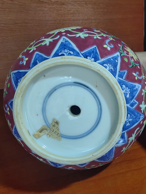 古玩陶瓷青花加彩花鳥紋葫蘆瓶真品鑒賞圖