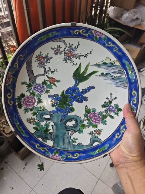古玩陶瓷創匯時期粉彩掛盤真品鑒賞圖