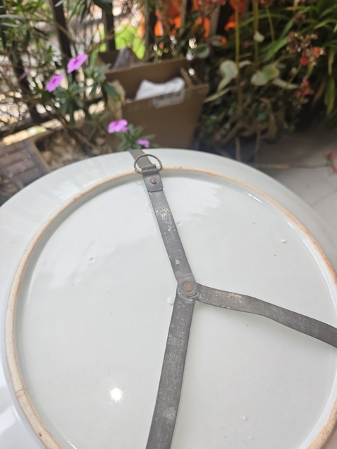 古玩陶瓷創匯時期粉彩掛盤真品鑒賞圖