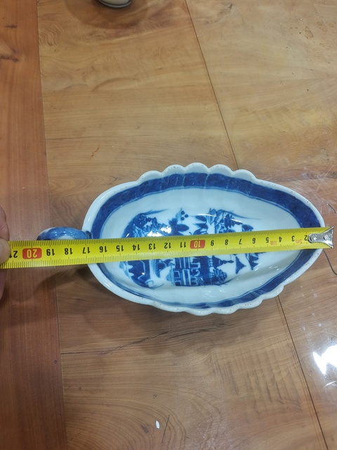 古玩陶瓷清乾隆 青花山水紋沙拉杯真品鑒賞圖