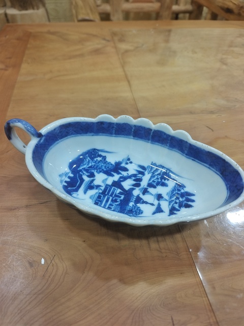 古玩陶瓷清乾隆 青花山水紋沙拉杯真品鑒賞圖