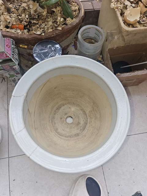 古玩陶瓷清中期青花云龍紋花盆拍賣,當前價格5800元