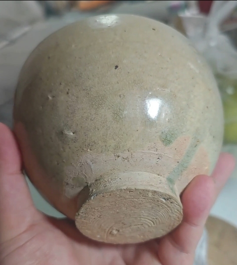 古玩陶瓷青釉杯和托真品鑒賞圖