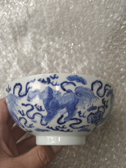 古玩陶瓷青花五世同堂碗拍賣,當前價格6000元