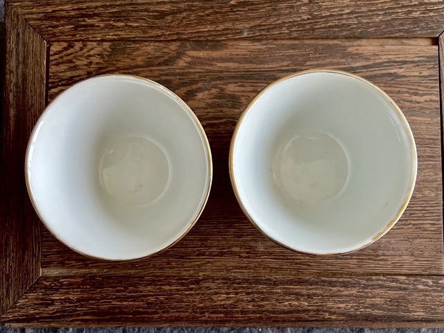 古玩陶瓷礬紅金彩開窗雙喜龍鳳紋杯拍賣,當前價格190元