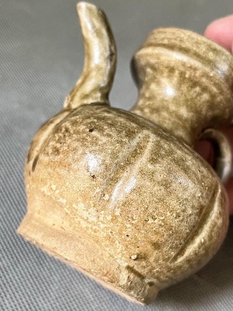 古玩陶瓷北宋~越窯青瓷瓜棱執壺拍賣，當前價格3580元