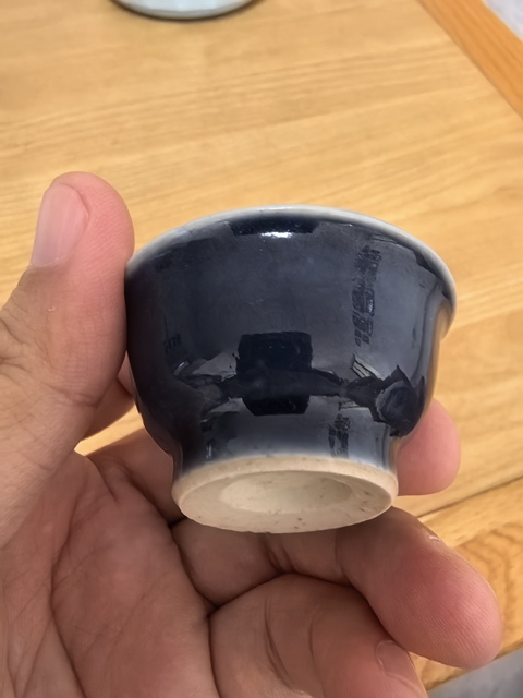 古玩陶瓷清早期祭蘭釉杯拍賣，當前價格1580元