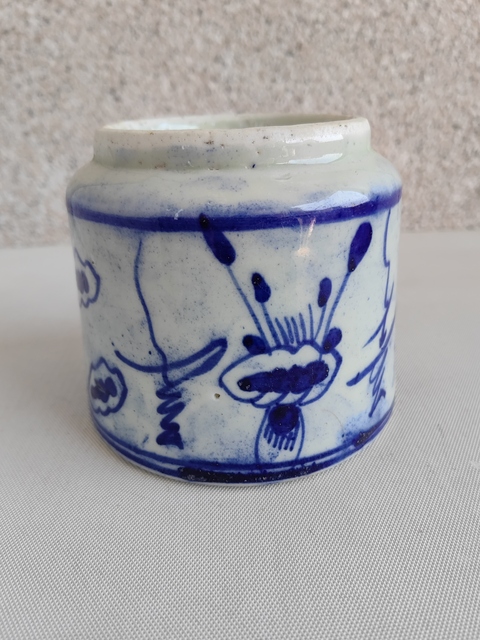 古玩陶瓷青花圈足筒式香爐拍賣,當前價格350元