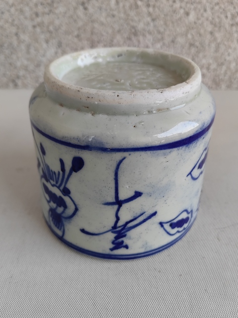 古玩陶瓷青花圈足筒式香爐拍賣,當前價格350元