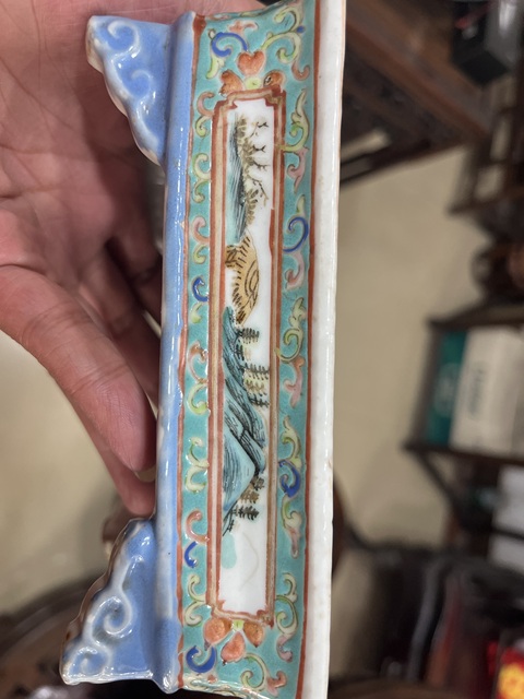 古玩陶瓷晚清粉彩水仙盆拍賣，當前價格8000元