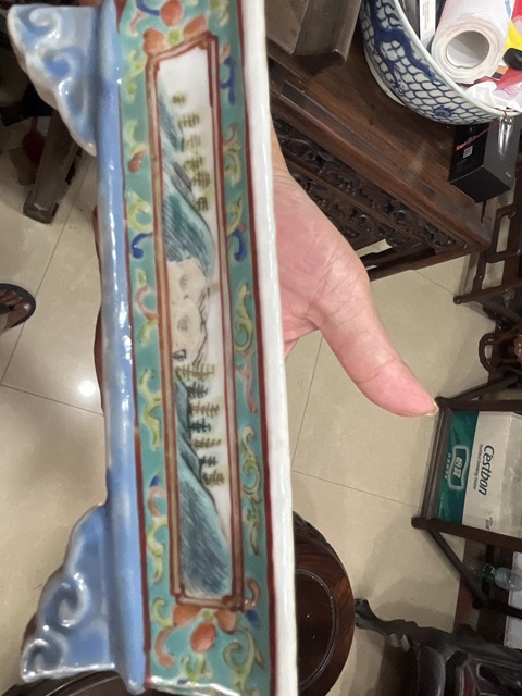 古玩陶瓷晚清粉彩水仙盆拍賣，當前價格8000元