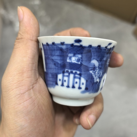 古玩陶瓷青花杯拍賣,當前價格4800元