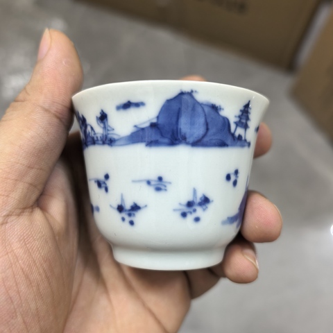 古玩陶瓷青花杯拍賣,當前價格4800元