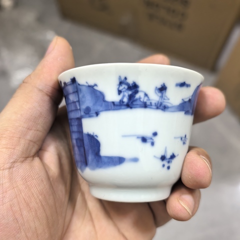古玩陶瓷青花杯拍賣,當前價格4800元