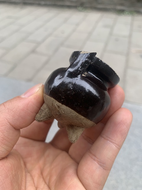 古玩陶瓷耀州窯黑釉香爐拍賣,當前價格4600元