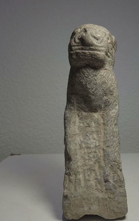 古玩雜項青石雕獅子真品鑒賞圖