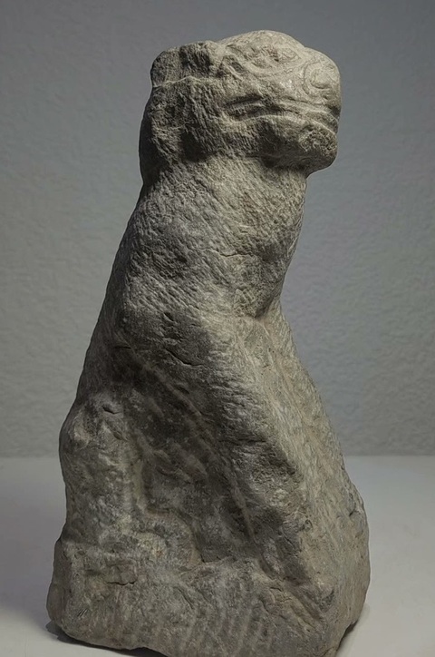 古玩雜項青石雕獅子真品鑒賞圖
