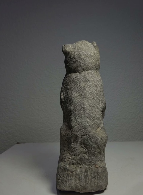 古玩雜項青石雕獅子真品鑒賞圖