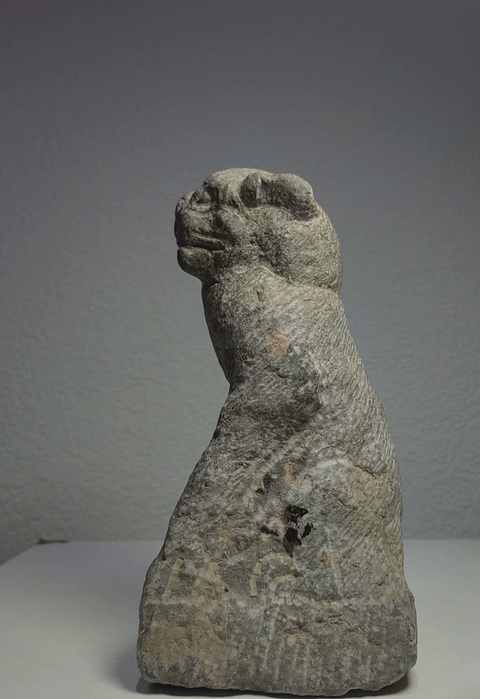 古玩雜項青石雕獅子真品鑒賞圖