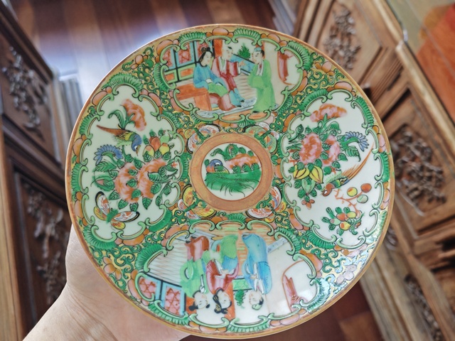 古玩陶瓷廣彩人物故事紋盤真品鑒賞圖