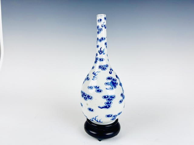 古玩陶瓷清晚期·青花鳳紋膽瓶真品鑒賞圖