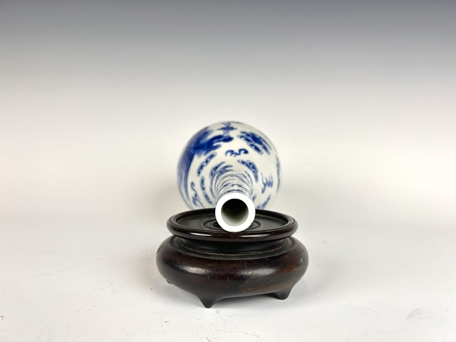 古玩陶瓷清晚期·青花鳳紋膽瓶真品鑒賞圖