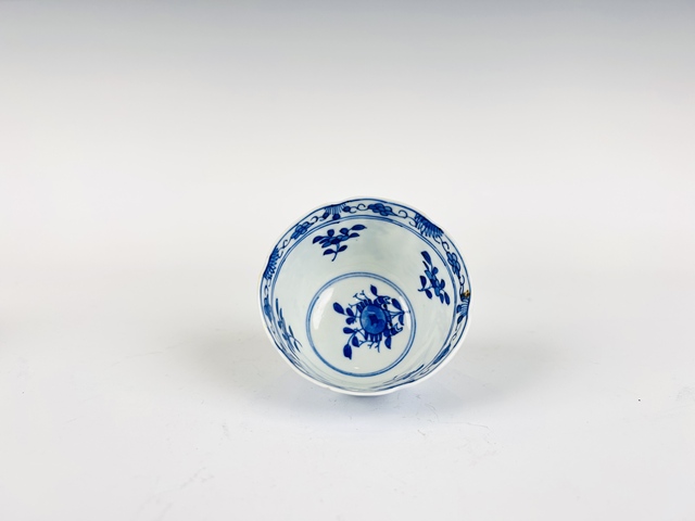 古玩陶瓷清光緒·青花魚蝦蟹杯碟真品鑒賞圖