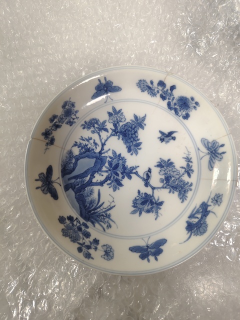 古玩陶瓷青花洞石花鳥紋盤拍賣,當前價格5200元