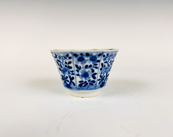 古玩陶瓷晚清·四季花卉八方杯真品鑒賞圖