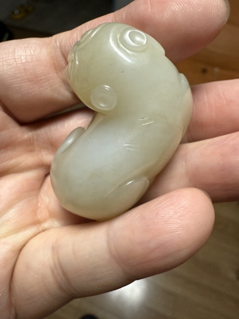 古玩玉器和田玉獸真品鑒賞圖