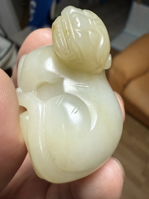古玩玉器和田玉獸真品鑒賞圖